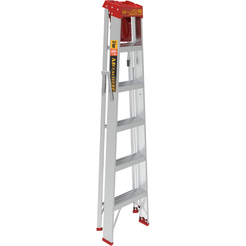 Metaltech E-SLA6TT3 Escabeau avec plateau &agrave; peinture, 6', Aluminium, Capacit&eacute; 200 lb, Type 3