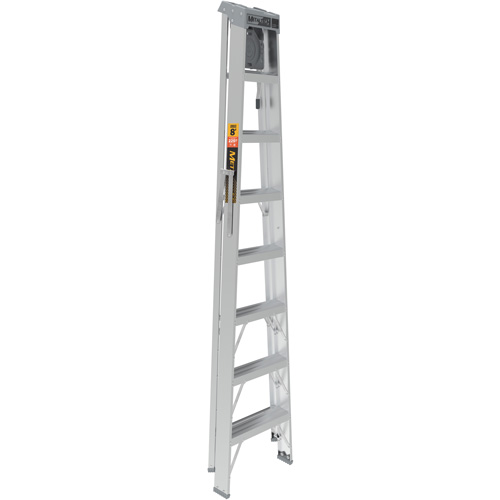 Metaltech E-SLA8TT2 Escabeau avec plateau &agrave; peinture, 8', Aluminium, Capacit&eacute; 225 lb, Type 2
