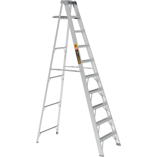 Metaltech E-SLA10TT2 Escabeau avec plateau &agrave; peinture, 10', Aluminium, Capacit&eacute; 225 lb, Type 2