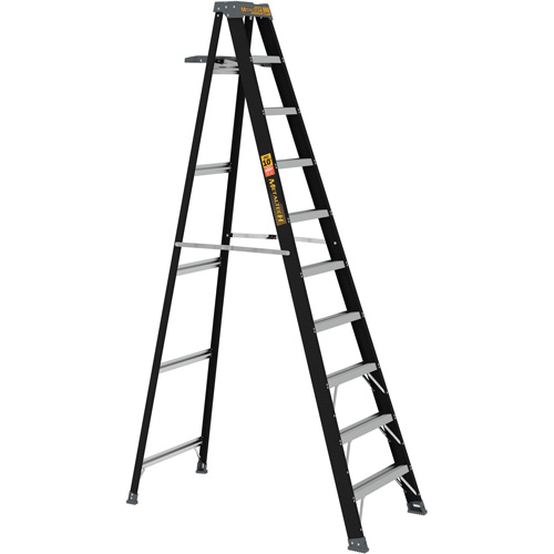 Metaltech E-SLF10TT1 Escabeau avec plateau &agrave; peinture, 10', Fibre de verre, Capacit&eacute; 250 lb, Type 1