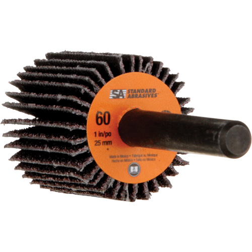 3M STA-611405 Standard Abrasives Flap Wheel, Aluminum Oxide, 60 Grit, 1" x 1" x 1/4"