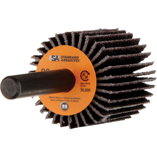 3M STA-611406 Standard Abrasives Flap Wheel, Aluminum Oxide, 80 Grit, 1" x 1" x 1/4"