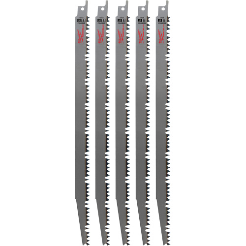 Milwaukee 48-00-1303 Lame de scie pour l'&eacute;lagage SAWZALL, 5 Dents par pouce, 12" lo