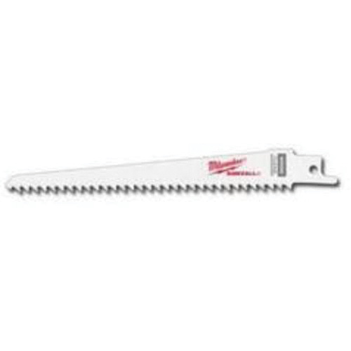 Milwaukee 48-01-7015 Fleam Ground Sawzall&reg; Blade, Bi-Metal, 6 TPI, 6" L x 3/4" W