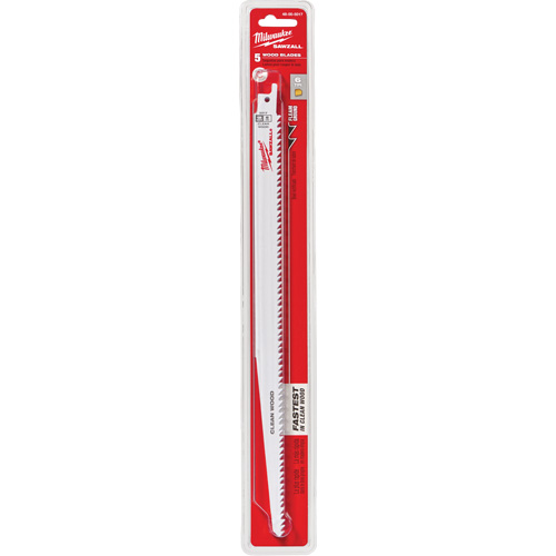 Milwaukee 48-00-5017 Lame d'&eacute;lagage pour scie alternative Sawzall, Bim&eacute;tal, 6 Dents par pouce, 12" lo x 3/4" la