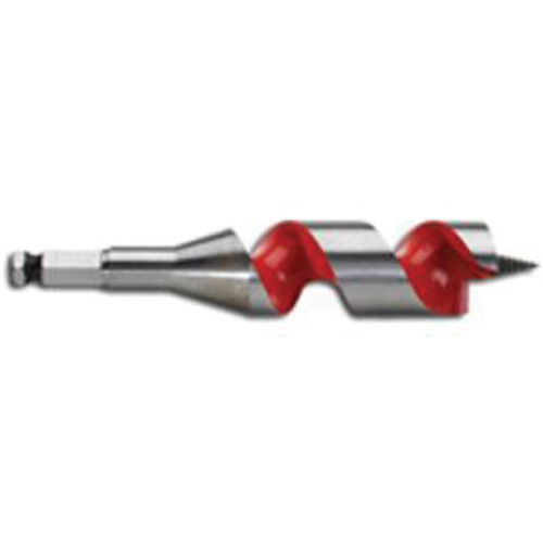 Milwaukee 48-13-1253 Longue m&egrave;che h&eacute;licoidale pour perceuse, Diam&egrave;tre de 1-1/4, Cannelure 3", Tige 7/16" hexagonal