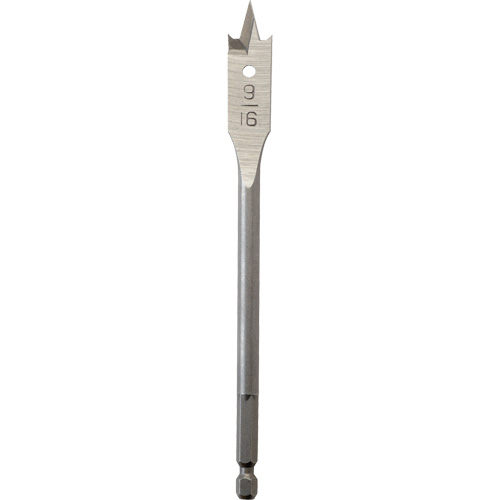 Milwaukee 48-27-0561 Flat Boring Bit, 9/16" Diameter, 1/4" Hex Shank, 6" Length