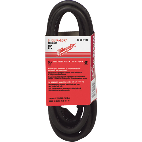 Milwaukee 48-76-4108 Cordon Quik-Lok avec prise de style tournante