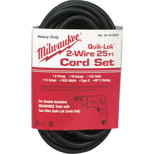 Milwaukee 48-76-5025 Cordon 2 fils Quik-Lok