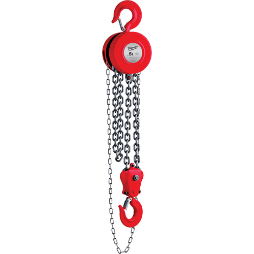 Milwaukee 9780-20 Palan &agrave; chaîne, Lev&eacute;e 8', Capacit&eacute; 11023 lb (5 tonnes)