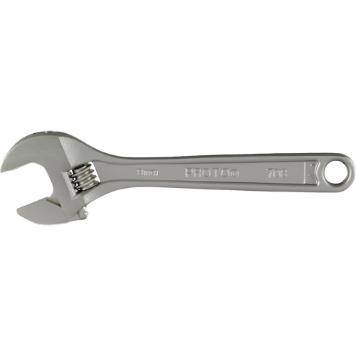 Proto J708LA Adjustable Wrench With CLIK-STOP&reg;, 8" L, Plain