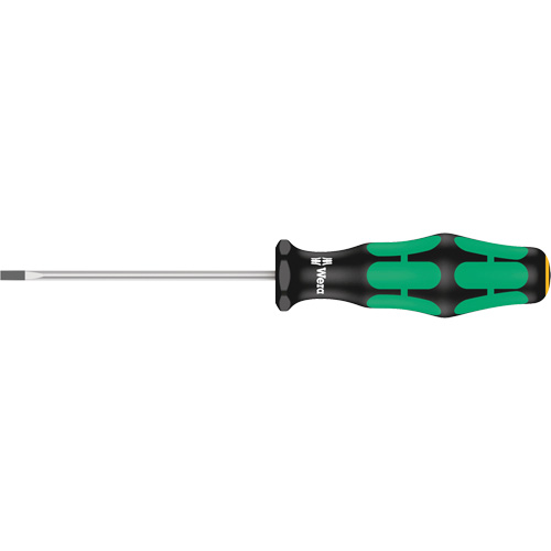 Wera Tools 05008007001 Slotted Screwdriver, 3/32" Tip, Round, 5-11/16" L, Plastic Handle