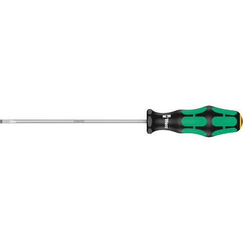 Wera Tools 5110005001 Slotted Screwdriver, 4 mm Tip, Round, 9-3/4" L, Plastic Handle