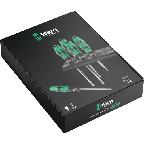 Wera Tools 05105650001 Jeu de tournevis pour &eacute;crous &agrave; fente Phillips, 6 mcx