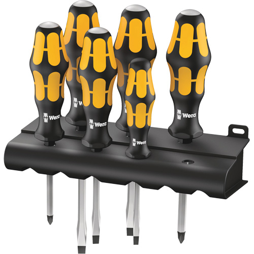 Wera Tools 5018282001 Series 900 Screwdriver set Chiseldriver & Rack, 6 Pcs.