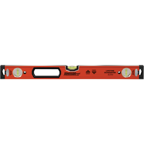 Johnson 9850-2400 Heavy Duty Level, Box, 24" L, Aluminum, Non-Magnetic