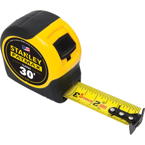 Stanley Tools 33-730 FatMax&reg; Classic Tape Measure, 1-1/4" x 30', Imperial Graduations