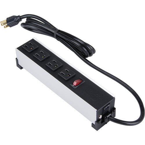 Gray Electric 1584H4A1 Barre d'alimentation en aluminium bross&eacute; pour l'int&eacute;rieur, 4 Prise(s), 6'