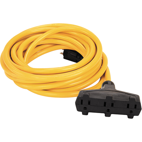Prime CB614730 Cordon rallonge en vinyle, Ext&eacute;rieur, SJTW, AWG 14/3, 15 A, 3 prise(s), 50'
