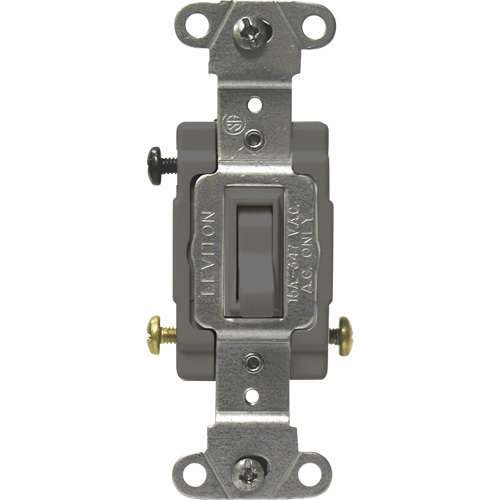 Leviton 18203-CG Interrupteurs doux &agrave; borne arri&egrave;re & lat&eacute;rale, avec basculement tripolaire