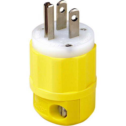Leviton 52CM-66C Industrial Straight Blade Connector, Nylon, 125 V