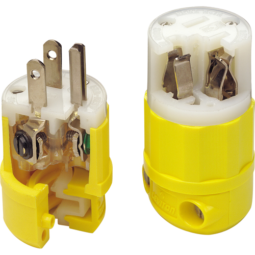 Leviton 52CM-66C Industrial Straight Blade Connector, Nylon, 125 V