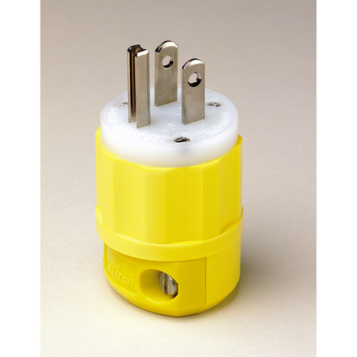 Leviton 52CM-66C Industrial Straight Blade Connector, Nylon, 125 V