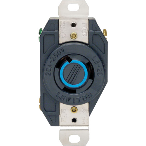 Leviton 2320 Industrial Grade Flush Mount Locking Receptacle