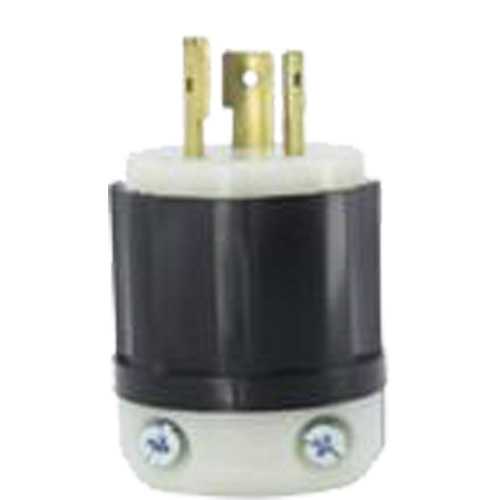 Leviton 3721 Prise mise &agrave; la terre verrouillable &agrave; deux bornes et trois fils, Nylon, 20 A, 347 V, L24-20P