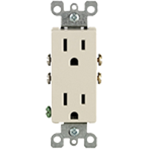 Leviton 5325-T Prise &agrave; borne lat&eacute;rale Decora & Quickwire &agrave; torsade double