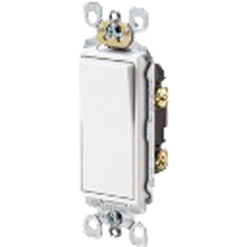 Leviton 5601-P2W Decora&reg; Quiet Rocker Switch with Single-Pole Toggle