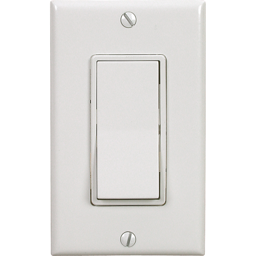 Leviton 5601-P2W Decora&reg; Quiet Rocker Switch with Single-Pole Toggle