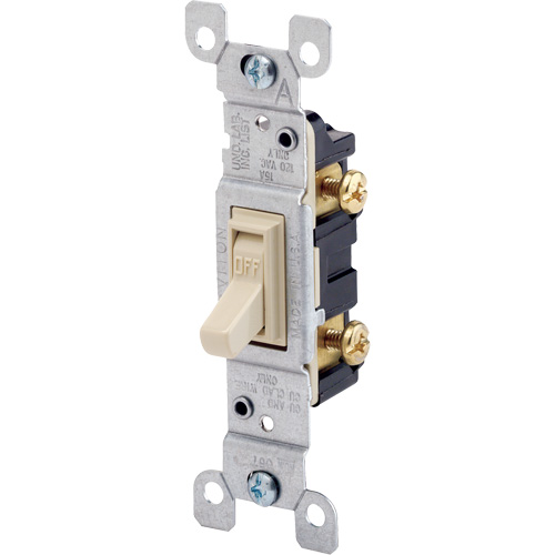 Leviton 1451-T Interrupteur encadr&eacute; &agrave; borne lat&eacute;rale & Quickwire avec basculement unipolaire