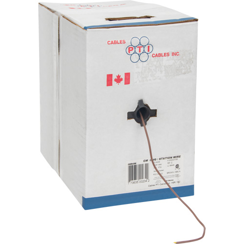 PTI Cables Inc. 22/4CMG-300M-BR Fil 22/4 CMG, Torsad&eacute; Type de fil, 0,0129" dia ext., 22 AWG, 984,25' lo