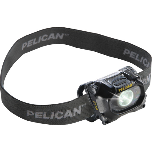 Pelican 027500-0102-110 2750 Headlamp, LED, 259 Lumens, 2.3 Hrs. Run Time, AAA Batteries