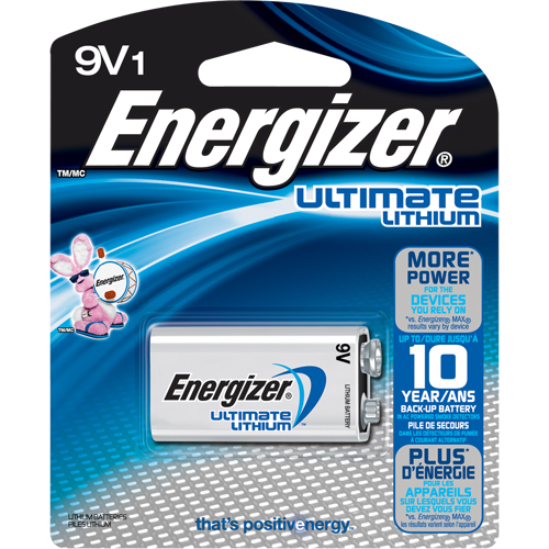 Energizer L522BP Lithium Batteries, 9 V