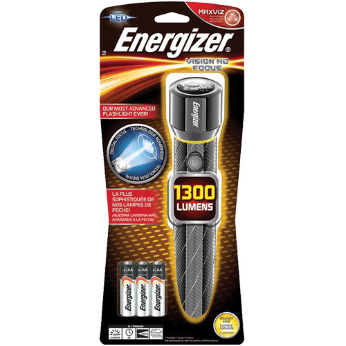 Energizer EPMZH61E Lampe de poche Vision HD, DEL, 1300 lumens, Piles AA
