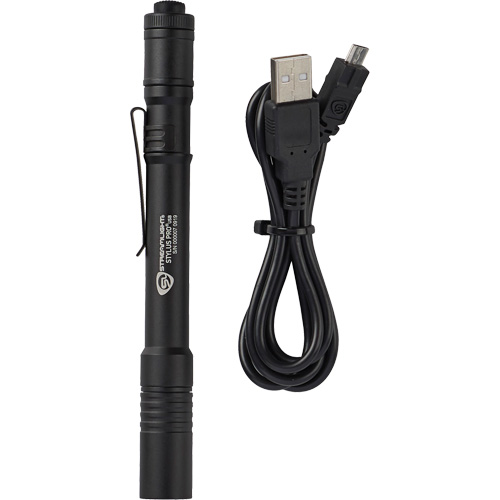 Streamlight 66134 Lampe de poche stylo USB Stylus Pro, DEL, 350 lumens, Corps en Aluminium, piles Rechargeable, Compris