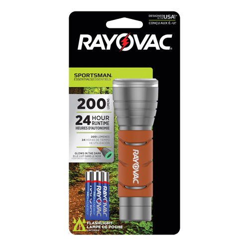 Rayovac SPGL3AAA-BA Sportsman Essentials Glow Ring Flashlight, LED, 200 Lumens, AAA Batteries