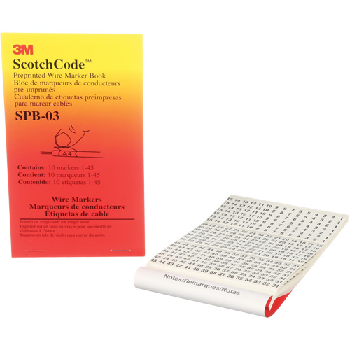 3M SPB-03 ScotchCode Pre-Printed Wire Marker Book