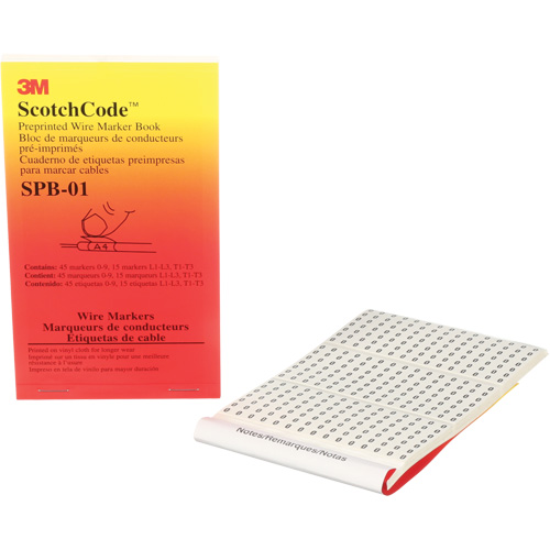 3M SPB-01 ScotchCode Pre-Printed Wire Marker Book