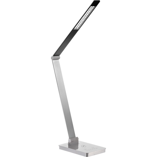 Royal Sovereign RDL 130U QI Dual Pivot Desk Lamp 8 W LED 18 Neck Black Silver