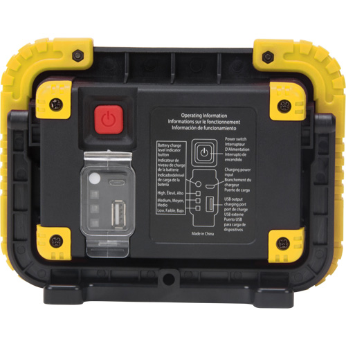 Nortech 9800Y Lampe de travail portative, DEL, 10 W, 1000 lumens, Boîtier en Plastique