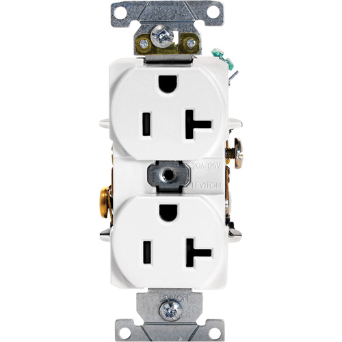 Leviton 5352-W Industrial Grade Duplex Outlet