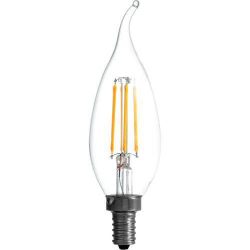 Sylvania 79766 LED Bulb, B10, 5 W, 500 Lumens, Candelabra Base