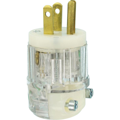 Leviton 8215-PLC Hospital Grade Extension Plug, Nylon, 15 Amps, 125 V