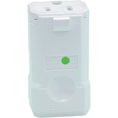 Leviton 8259-V Hospital Grade Plug Connector, 5-15R, Nylon