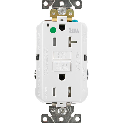 Leviton GFWT1-HGW SmartlockPro&reg; Extra Heavy-Duty Self-Test GFCI Receptacle