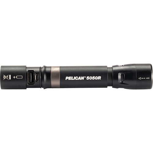 Pelican 05050R-0000-110 5050R Flashlight, LED, 393 Lumens, Rechargeable Batteries
