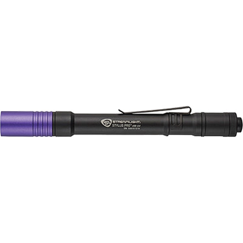 Streamlight 66148 Lampe stylo UV avec port de recharge micro USB Stylus Pro, DEL, Corps en Aluminium, piles Rechargeable, Compris